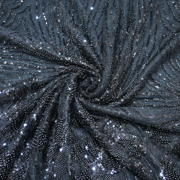 Beautiful Imported Net Cut Dana & Sequins Embroidery Fabric