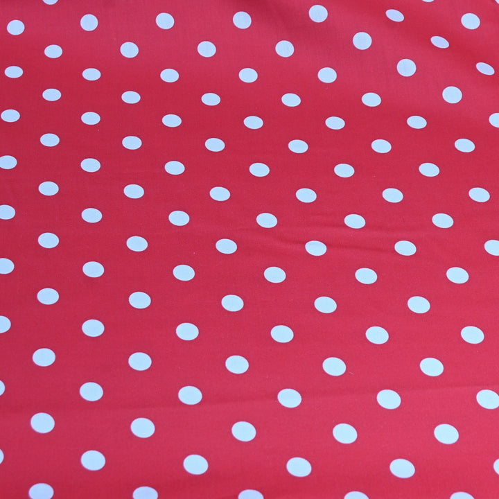 Glace Cotton With Beautiful Polka Dot Print Fabric – Lightweight Designer Cotton Fabric - LT0185-7