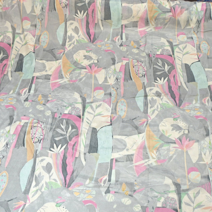 Floral Bamberg Satin Digital Print Fabrics