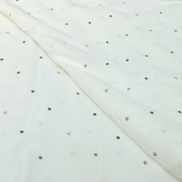 Viscose Georgette Hand Work Mukaish Fabrics