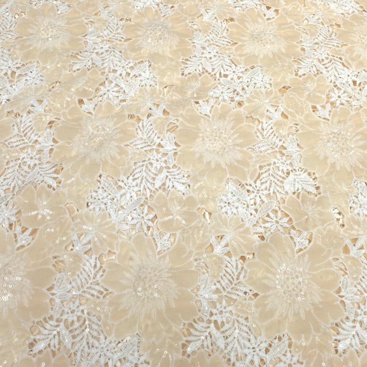 Crocia Cut Work With Watter Sequence Embroidery on Imported Crepe Fabrics