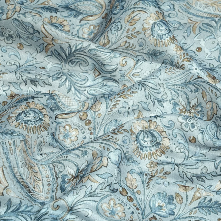 Semi Tusser Silk Prints Fabrics