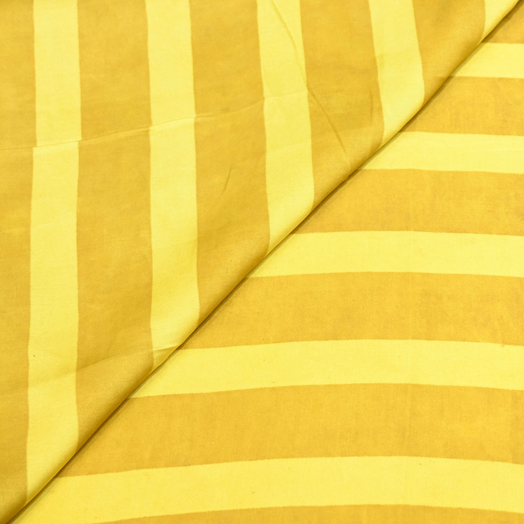 Mustard Modal Satin Fabric in Digital Print