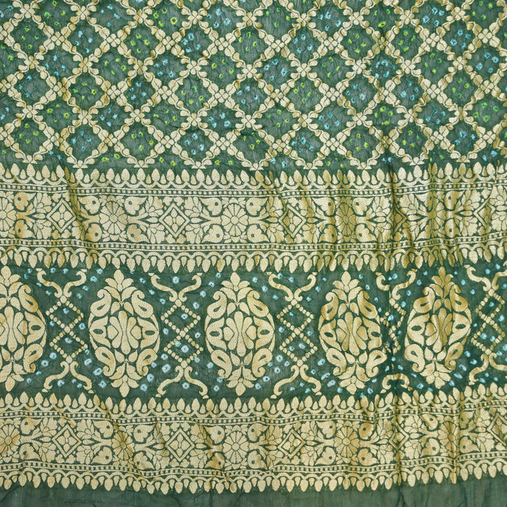 Mehendi Green Ghatchola Bandhani Dupatta