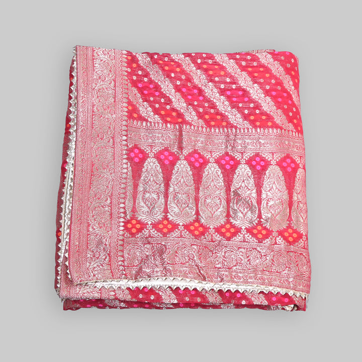 Premium Semi Georgette Leheriya Bandhej Dupatta – Elegant Ethnic Dupatta for Women-A6