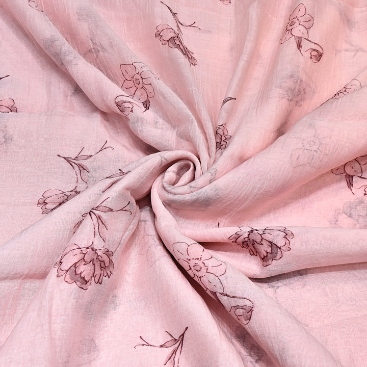 Mul Chanderi Digital Print Fabric - Soft Lightweight Designer Fabric GT0185-1F