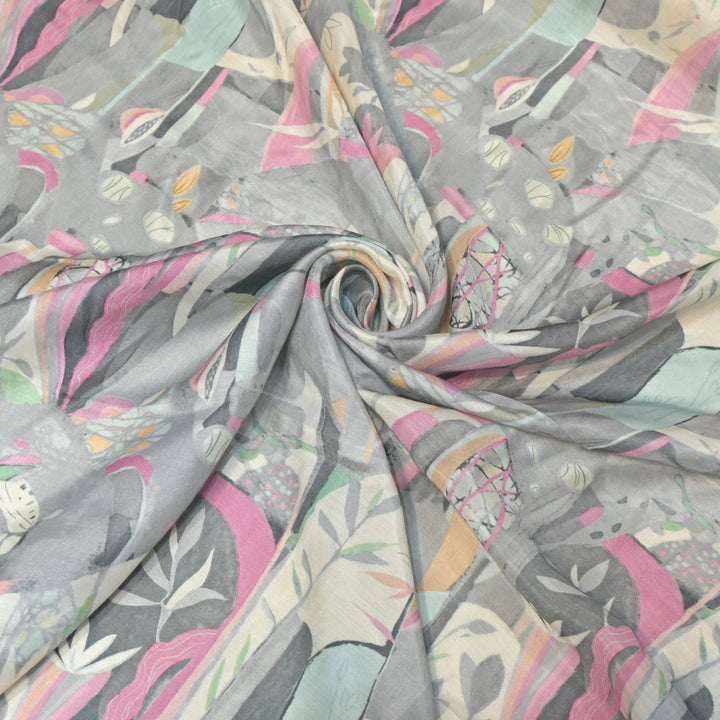 Floral Bamberg Satin Digital Print Fabrics
