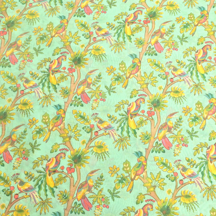 Silk Chanderi Digital Print Fabrics