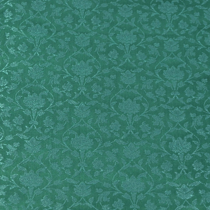 Bottle Green Tanchue Silk Brocade Fabric