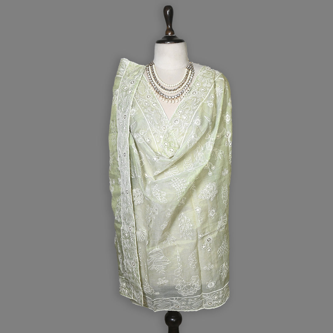 Kota Check Thread & Sequence Dupatta – Elegant Ethnic Dupatta for Women- V8332B-3