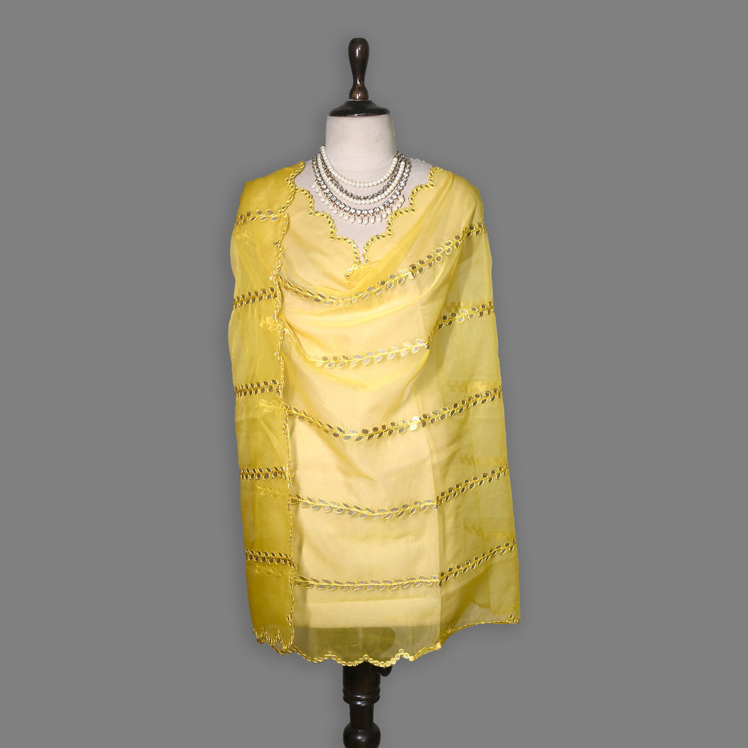 Organza Gota Patti Work Dupatta – Elegant Ethnic Dupatta for Women