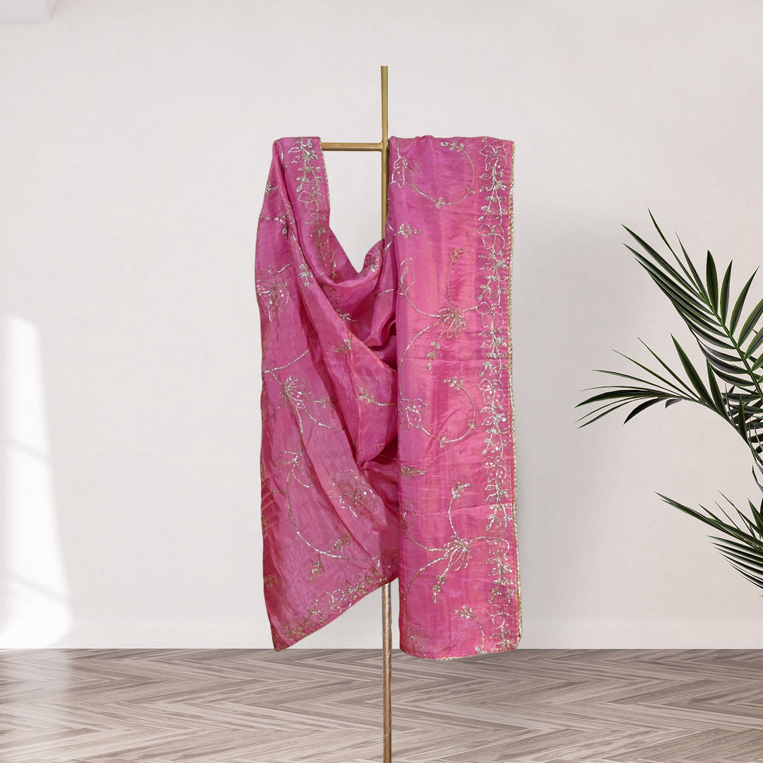 Beautiful Tissue Gota Sequins Embroidery Dupatta