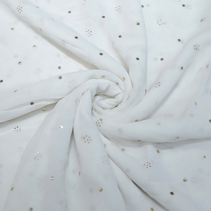 999 Georgette Mukaish Hand Work Fabrics