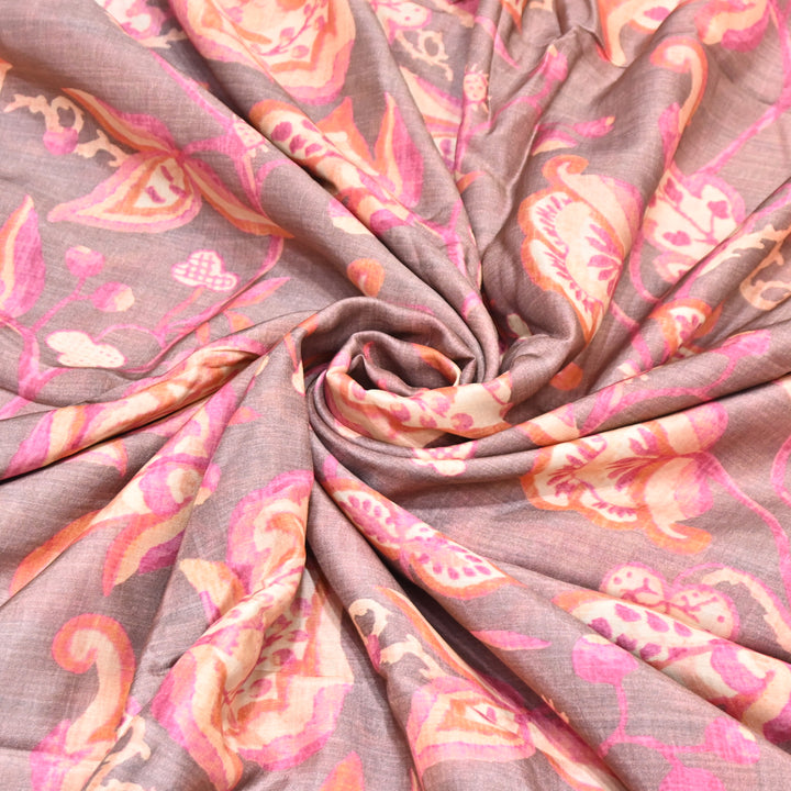 Multicolor Muslin Digital Print Fabric-KTP44-07