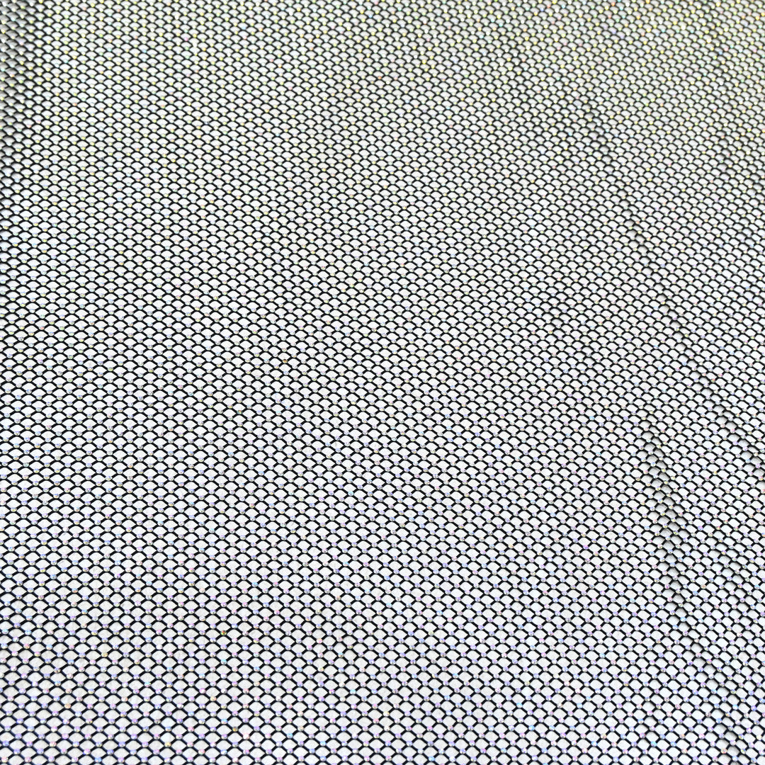 NET EMBROIDERED FABRIC WITH GRID SHIMMER- CF2305- 02
