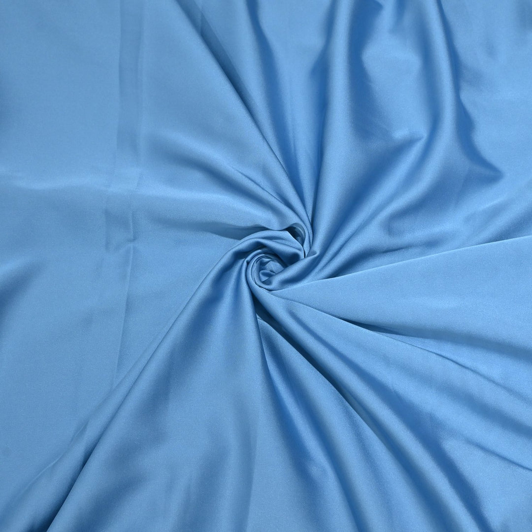 Denim Blue Colour Armani Satin Fabrics