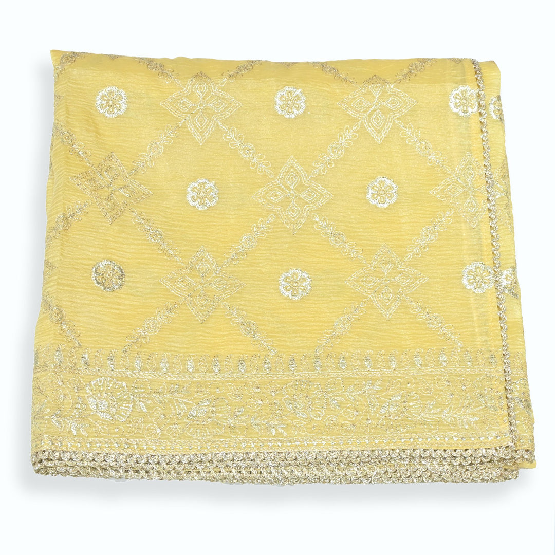 Fendi Tissue Zari Foil Embroidery Dupatta