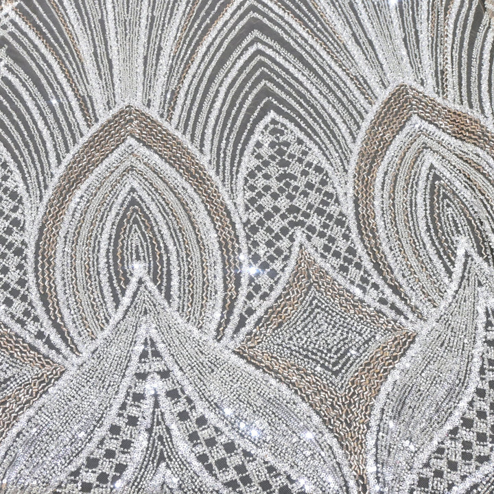 Beautiful Imported Net Cut Dana Sequins Embroidery Fabrics