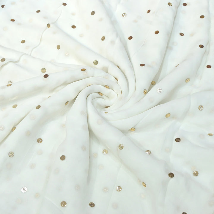 Viscose Georgette Hand Work Mukaish Fabrics