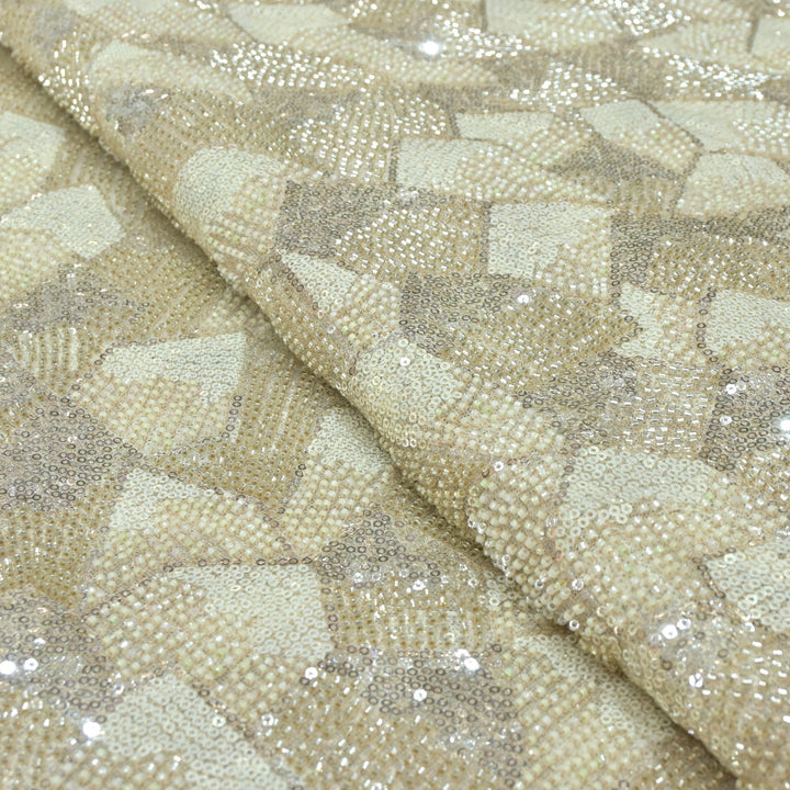 Beautiful Imported Net Cut Dana & Sequins Embroidery Fabric