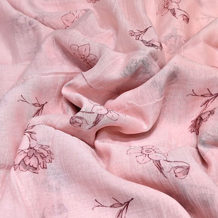Mul Chanderi Digital Print Fabric - Soft Lightweight Designer Fabric GT0185-1F