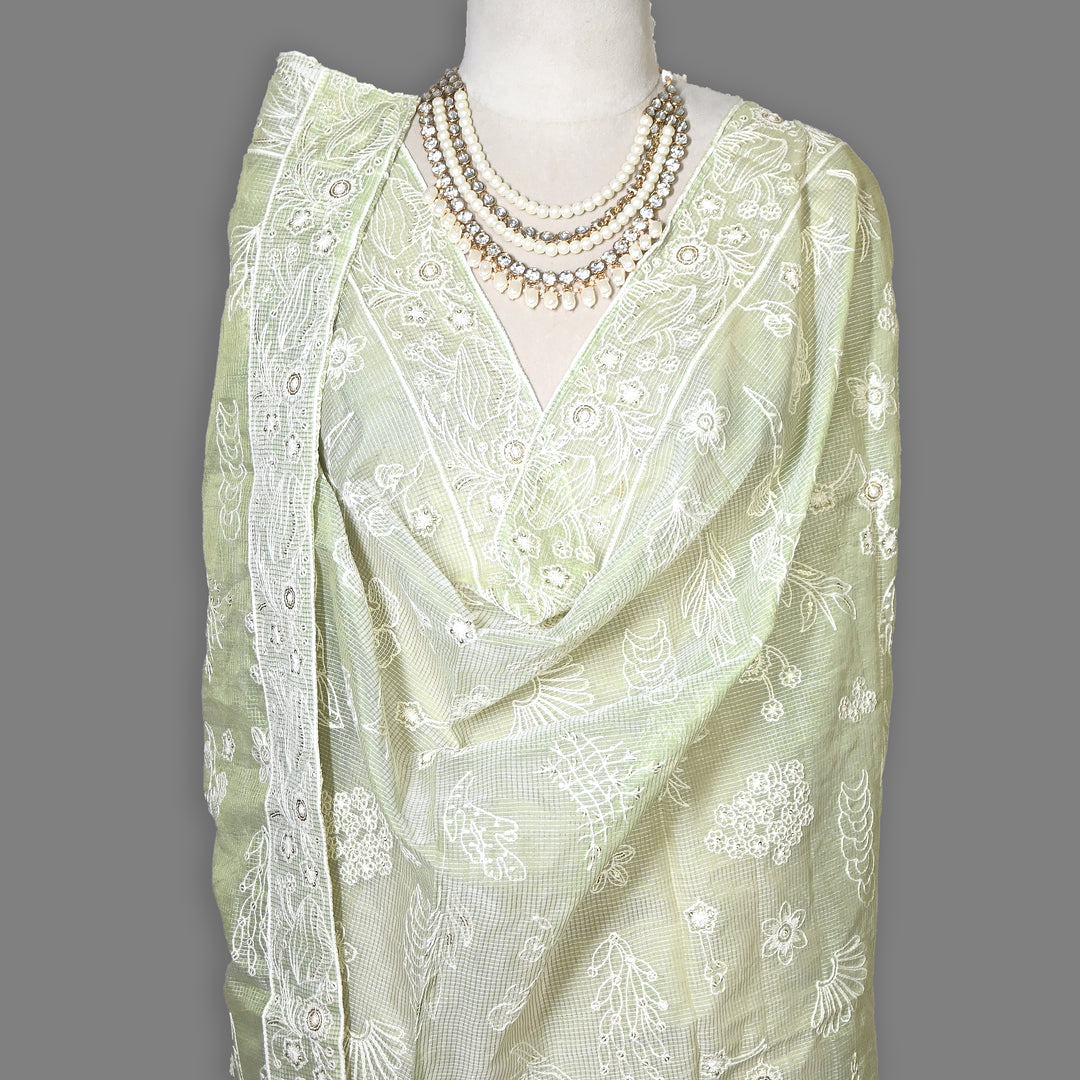 Kota Check Thread & Sequence Dupatta – Elegant Ethnic Dupatta for Women- V8332B-3