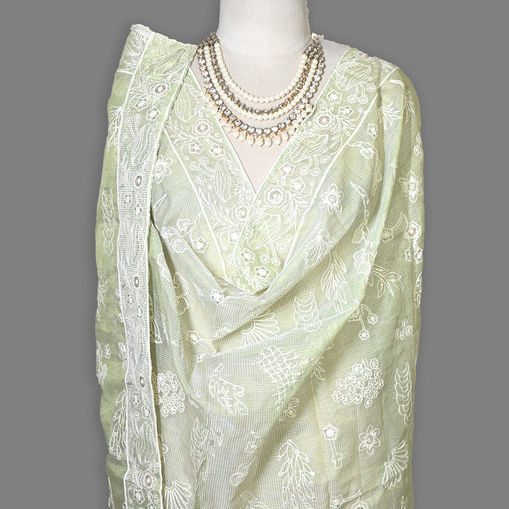 Kota Check Thread & Sequence Dupatta – Elegant Ethnic Dupatta for Women- V8332B-3