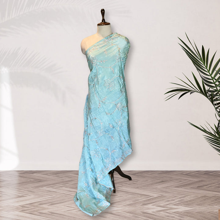 Beautiful Tissue Gota Sequins Embroidery Dupatta