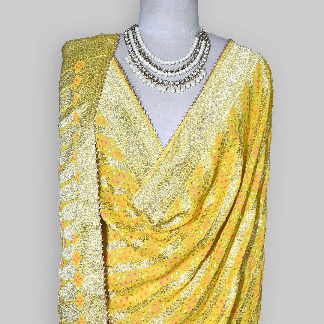 Premium Semi Georgette Leheriya Bandhej Dupatta – Elegant Ethnic Dupatta for Women-A7