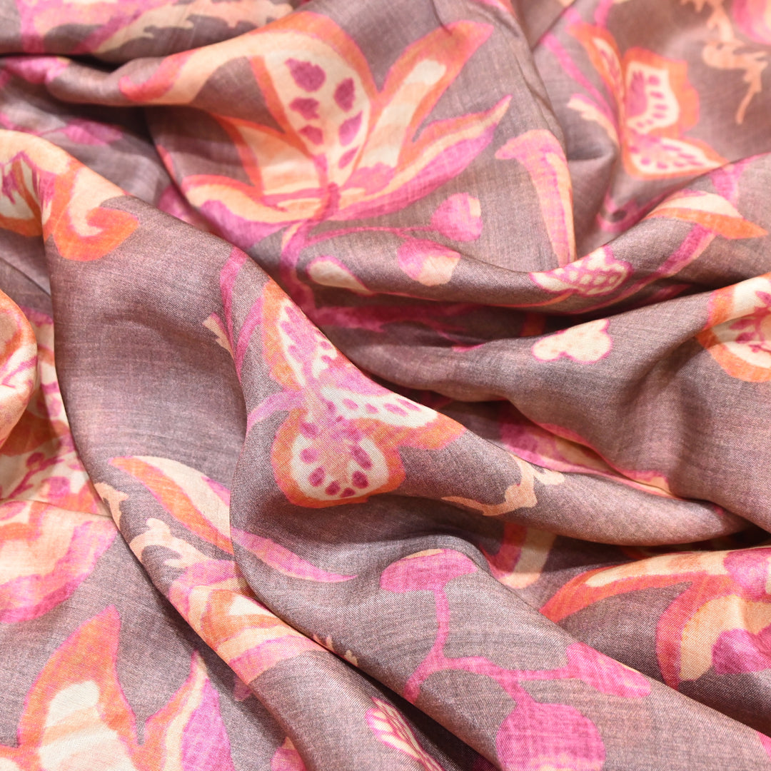 Multicolor Muslin Digital Print Fabric-KTP44-07