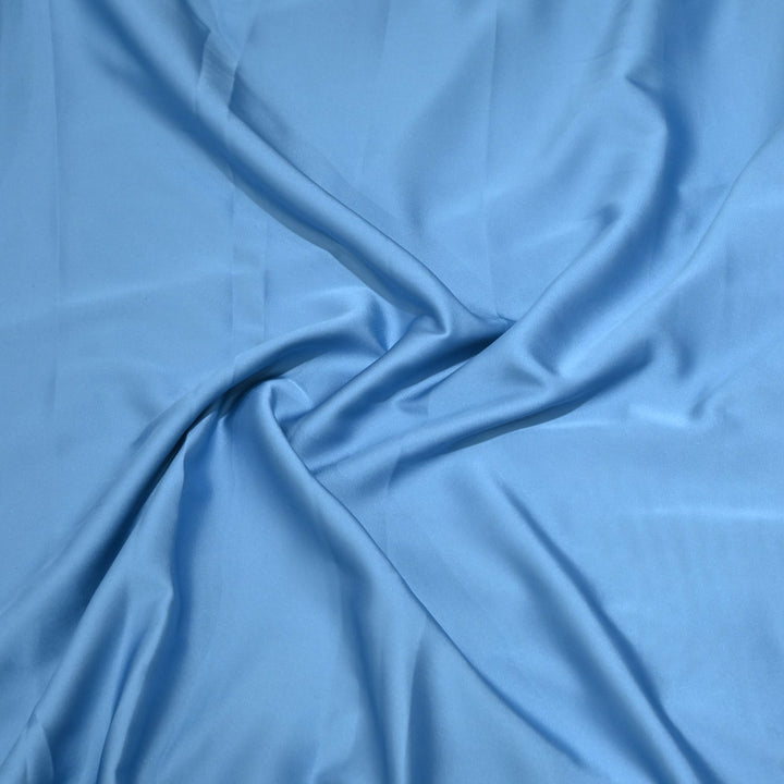 Denim Blue Colour Armani Satin Fabrics