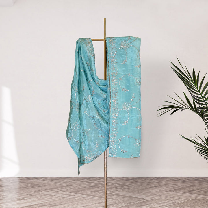 Beautiful Tissue Gota Sequins Embroidery Dupatta