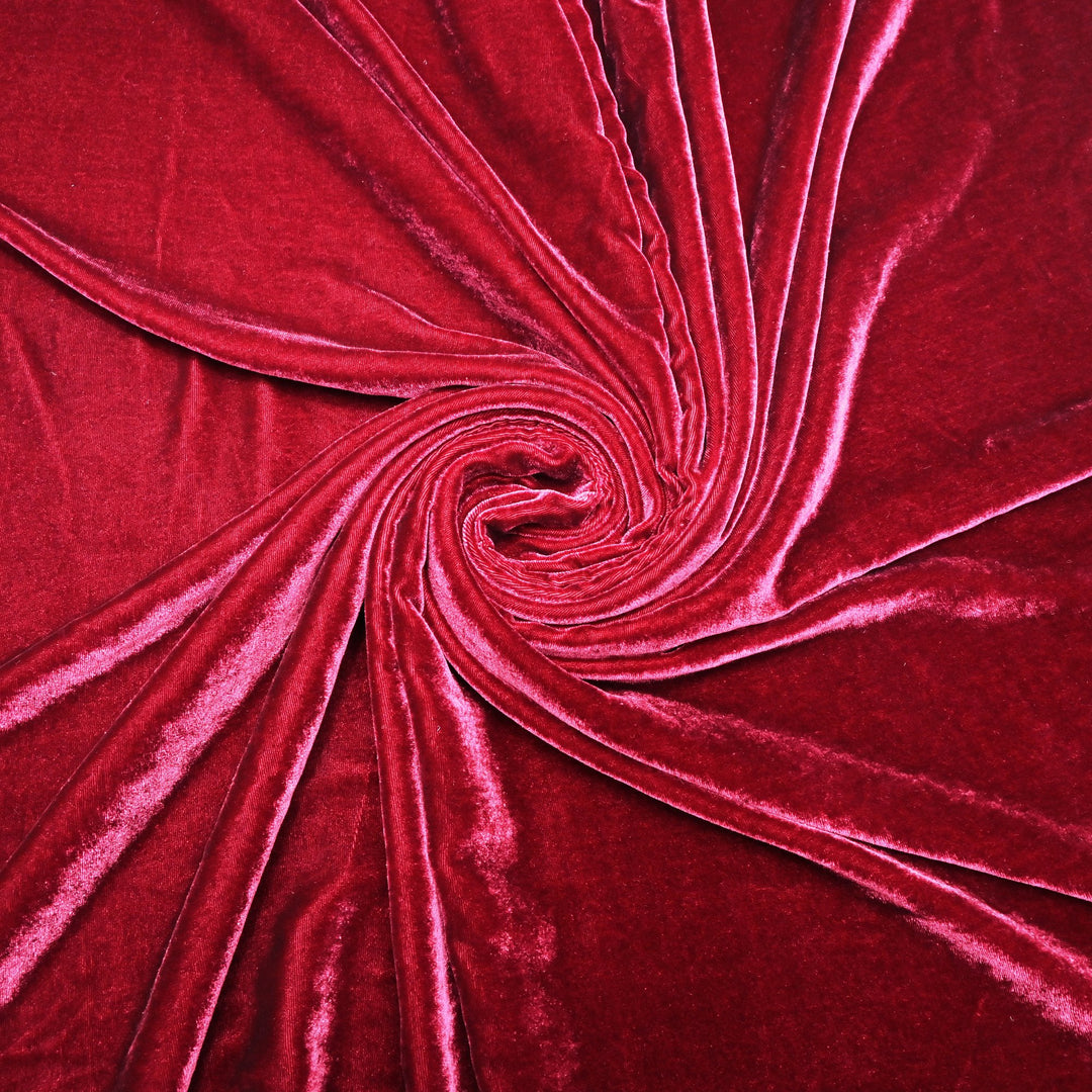 Shiraz Color Plain Pure Silk Velvet Fabrics