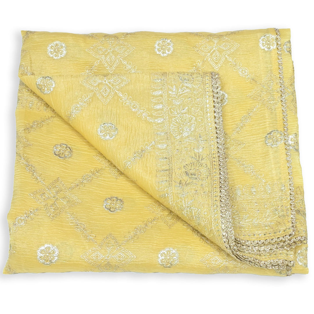 Fendi Tissue Zari Foil Embroidery Dupatta