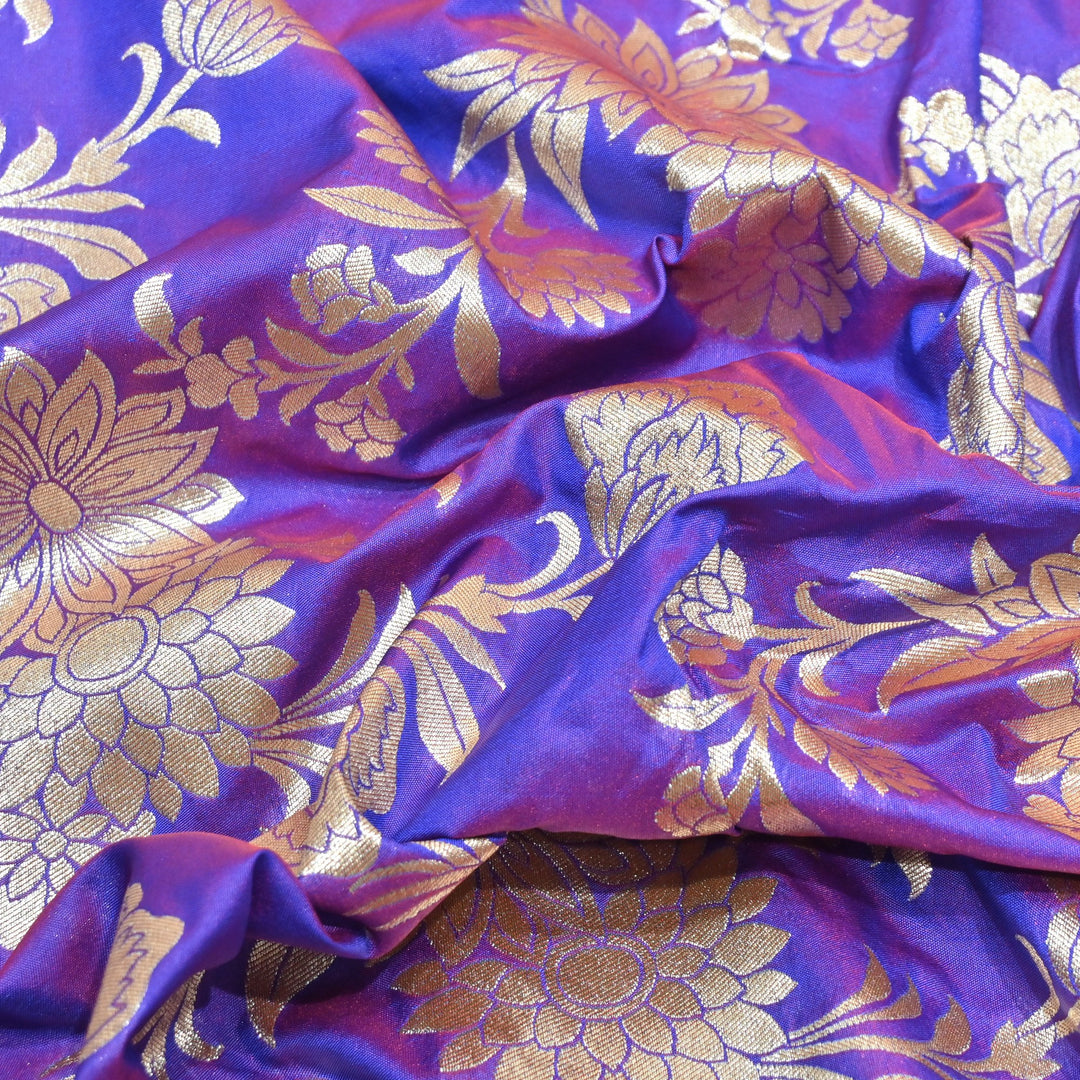 Katan Silk Zari Jaal Brocade Fabrics