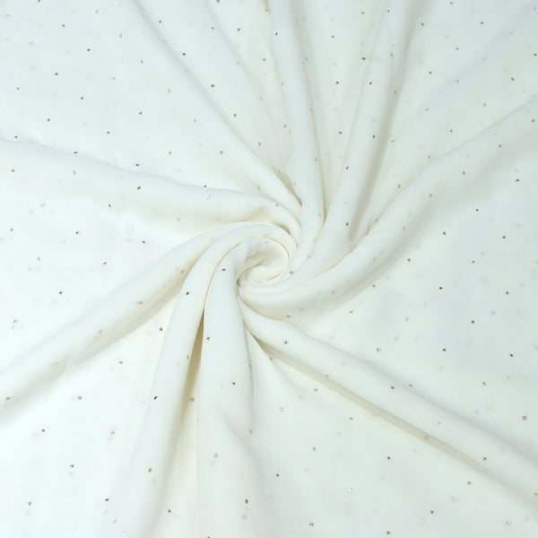 60gm Pure Georgette Mukaish Hand Work Fabrics