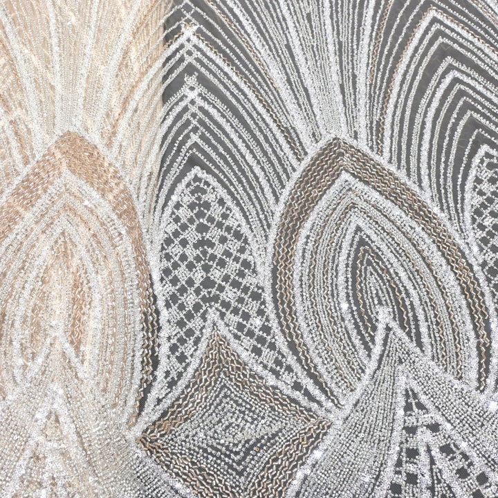 Beautiful Imported Net Cut Dana Sequins Embroidery Fabrics