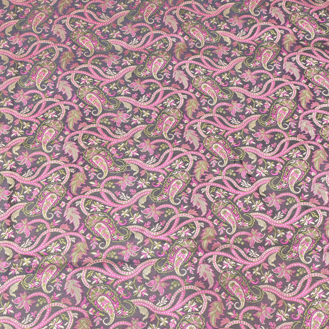 Satin Zari Tehra Brocade Fabrics