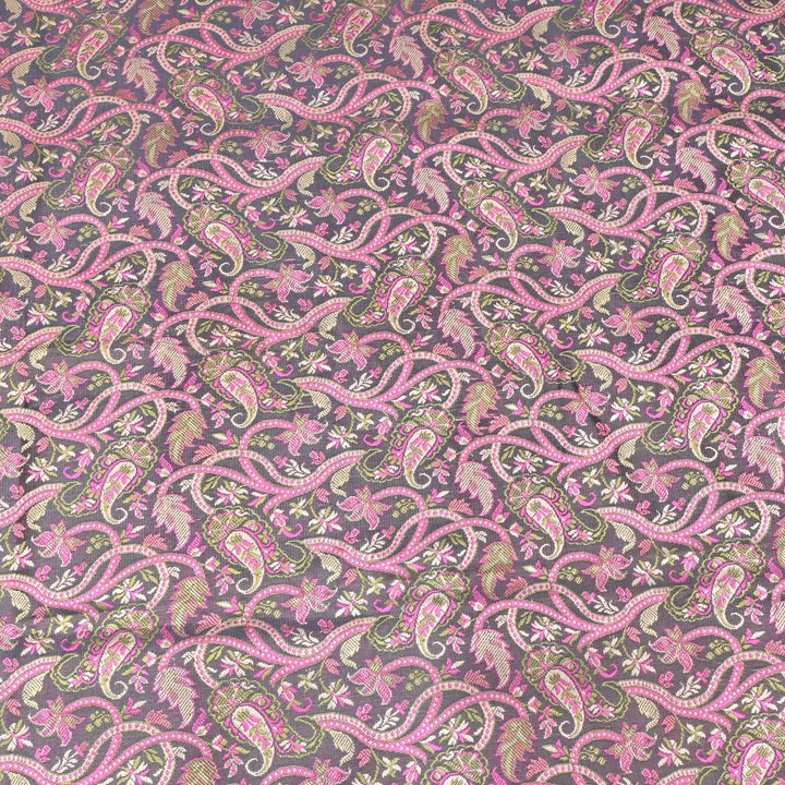 Satin Zari Tehra Brocade Fabrics