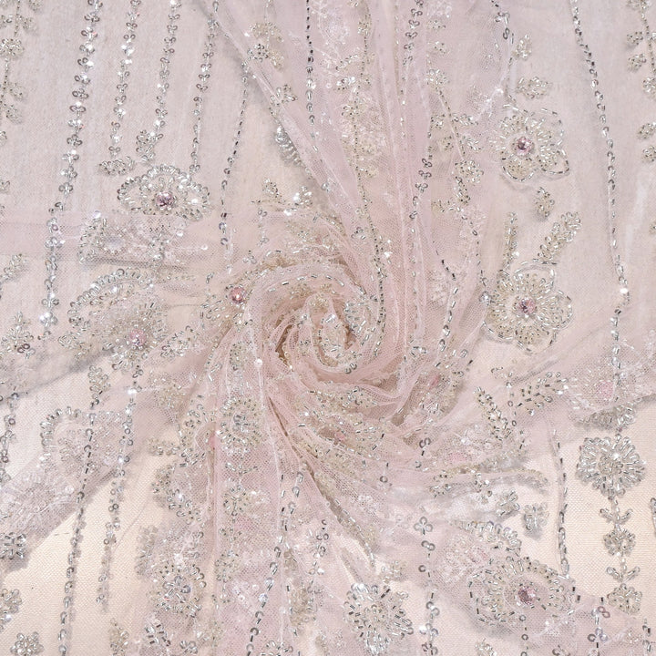 Imported Heavy Beaded & Sequin Embroidery Net Fabric- 8826348-01