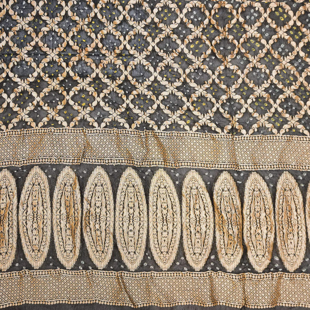 Black- Gold Ghatchola Bandhani Dupatta