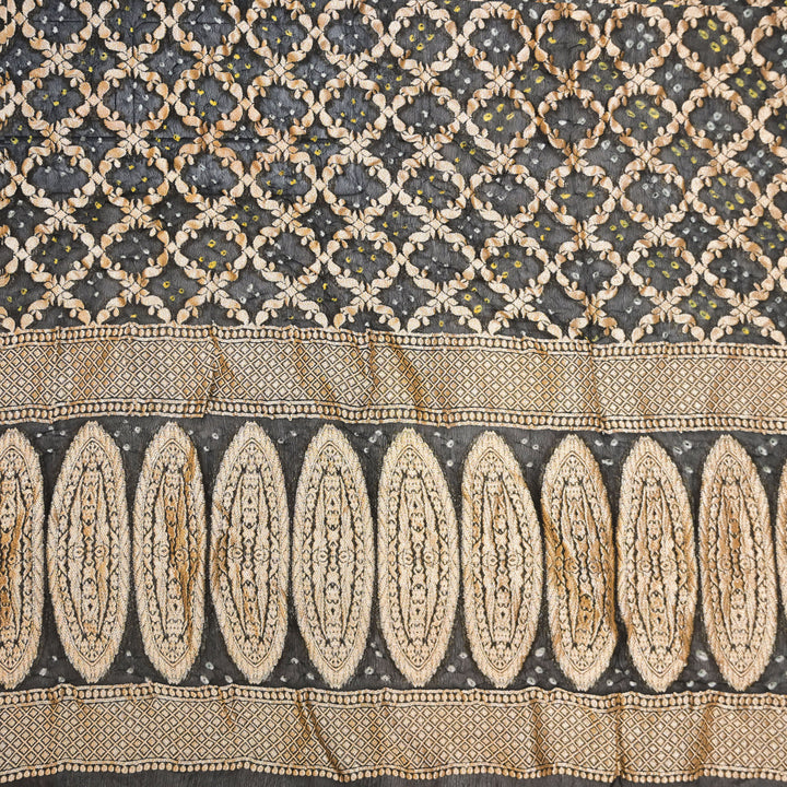 Black- Gold Ghatchola Bandhani Dupatta