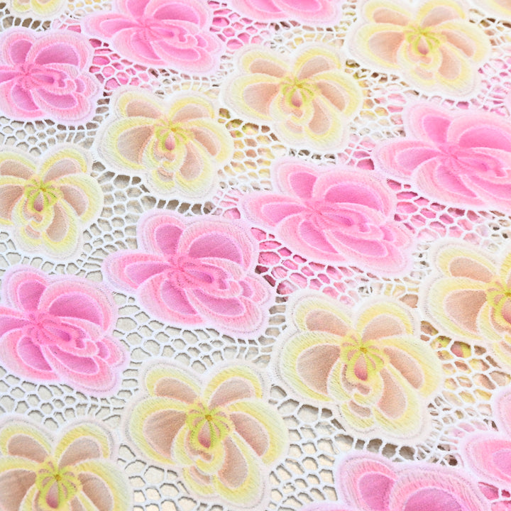 Imported Premium Crepe Cutwork Embroidery Fabric – Floral Designer Soft Crepe Material-TD0C84-3A