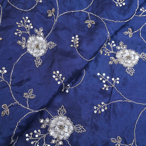 blue cut dana embroidery Zari work | 525-4263.