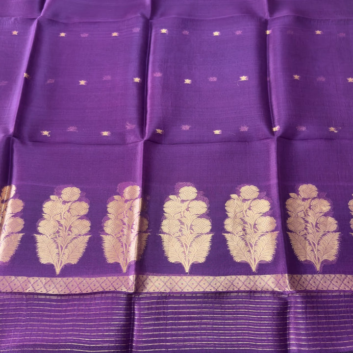 Pure Dupion Silk & Banarasi Mina Zari Unstitched Suit Set | AS0011