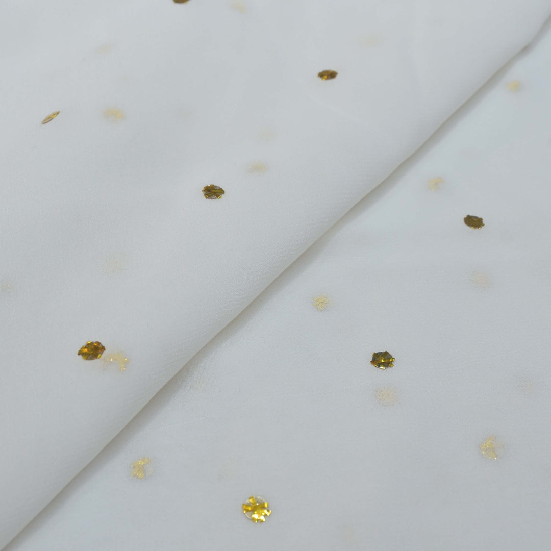 Georgette Fardi Mukaish Hand Work Fabrics