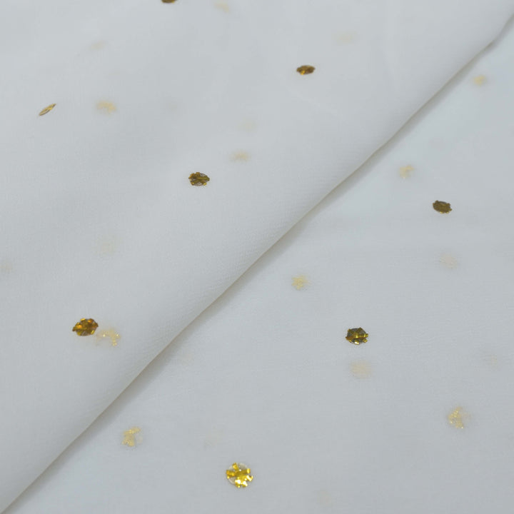Georgette Fardi Mukaish Hand Work Fabrics