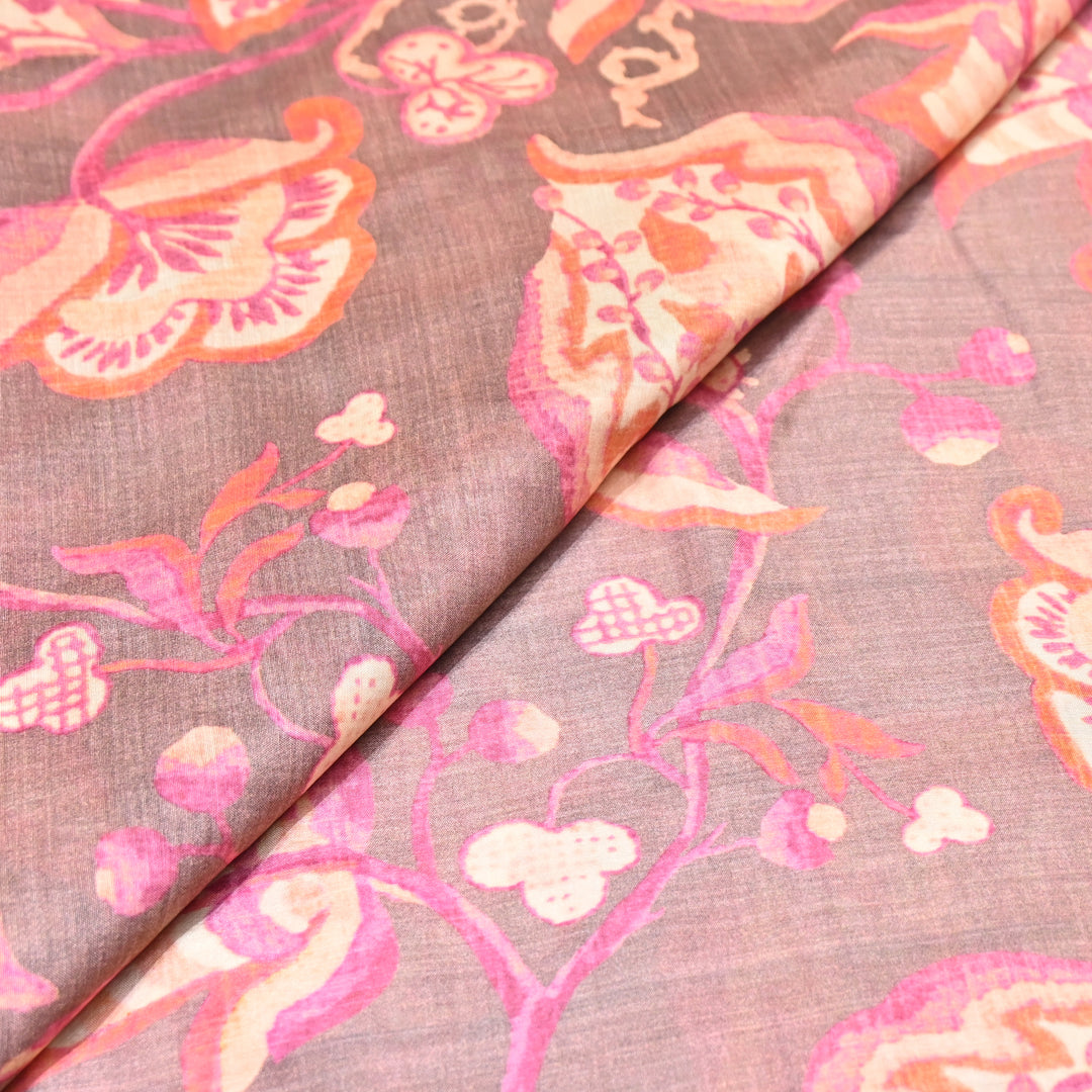 Multicolor Muslin Digital Print Fabric-KTP44-07