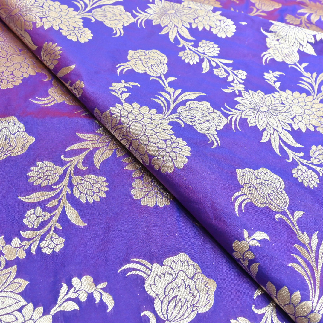 Katan Silk Zari Jaal Brocade Fabrics