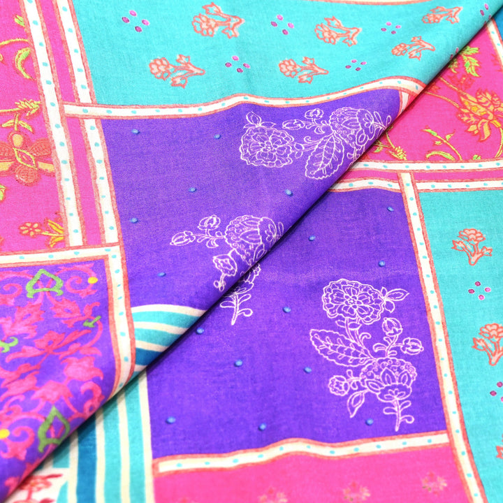 Premium Muslin Digital Print Fabric - 000844-19